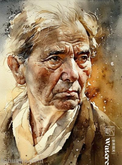 水彩人物肖像 - 图画吧TUHUABA