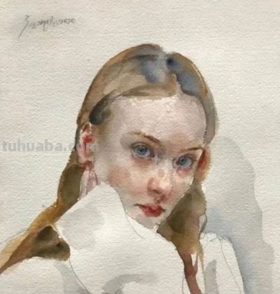 庞茂琨·​水彩人物画 | 与人间对望，彼此皆为风光 - 图画吧TUHUABA