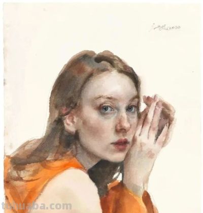 庞茂琨·​水彩人物画 | 与人间对望，彼此皆为风光 - 图画吧TUHUABA