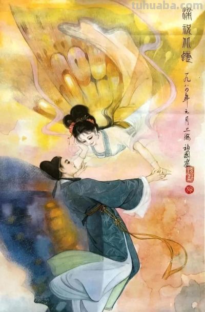 一组仕女水彩画，娇媚自然，精致华美！