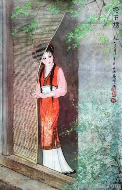 一组仕女水彩画，娇媚自然，精致华美！ - 图画吧TUHUABA