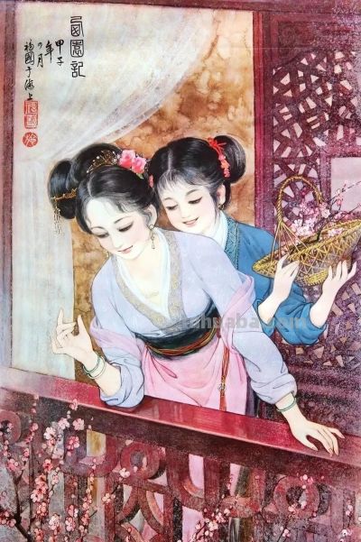 一组仕女水彩画，娇媚自然，精致华美！ - 图画吧TUHUABA