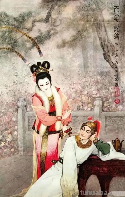 一组仕女水彩画，娇媚自然，精致华美！ - 图画吧TUHUABA