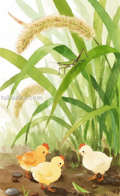 可爱的动物｜水彩插图 - 图画吧TUHUABA