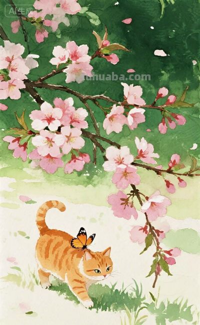 可爱的动物｜水彩插图 - 图画吧TUHUABA