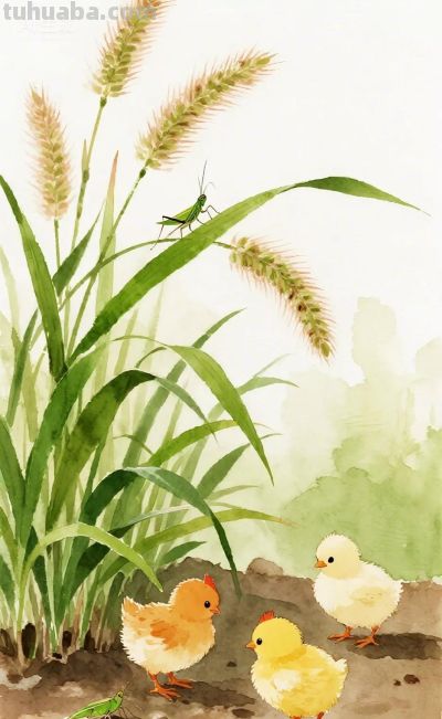 可爱的动物｜水彩插图 - 图画吧TUHUABA