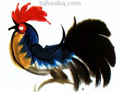 韩美林动物画法：怎样画鸡 - 图画吧TUHUABA