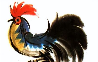韩美林动物画法：怎样画鸡 - 图画吧TUHUABA