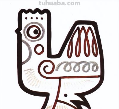 韩美林动物画法：怎样画鸡 - 图画吧TUHUABA