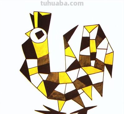 韩美林动物画法：怎样画鸡 - 图画吧TUHUABA