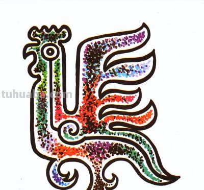 韩美林动物画法：怎样画鸡 - 图画吧TUHUABA