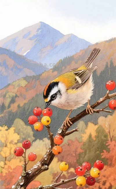 水彩画插图｜秋之韵 - 图画吧TUHUABA