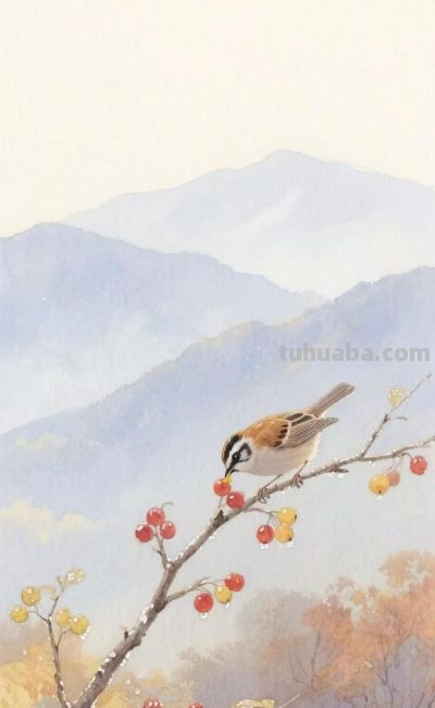 水彩画插图｜秋之韵 - 图画吧TUHUABA