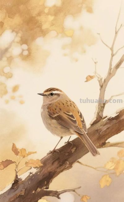 水彩画插图｜秋之韵 - 图画吧TUHUABA