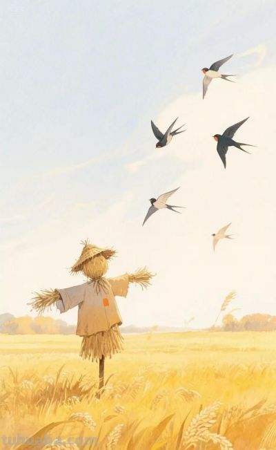 水彩画插图｜秋之韵 - 图画吧TUHUABA