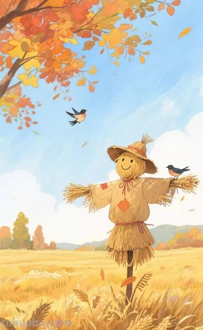 水彩画插图｜秋之韵 - 图画吧TUHUABA