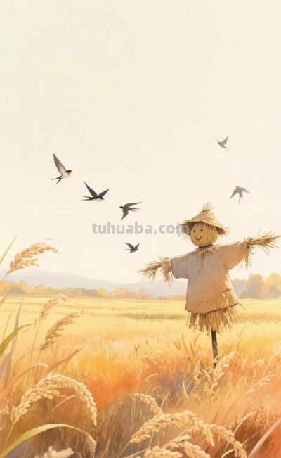 水彩画插图｜秋之韵 - 图画吧TUHUABA