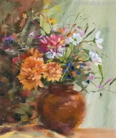 画家Deborah Lazar油画静物花卉 - 图画吧TUHUABA