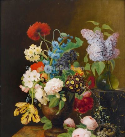 花卉静物油画 - 图画吧TUHUABA