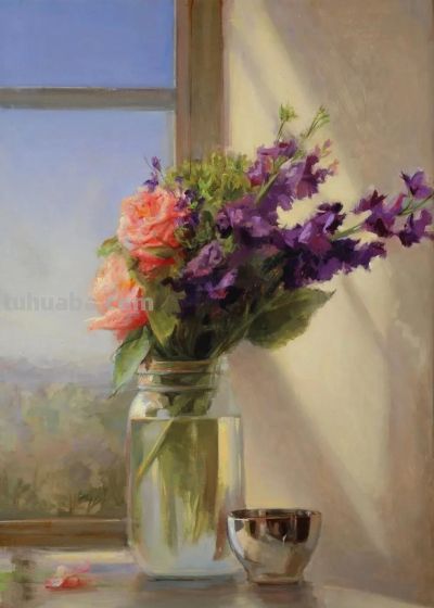 静美生辉｜当代女画家朱丽叶·阿里斯蒂德斯古典静物花卉油画欣赏 ​ - 图画吧TUHUABA
