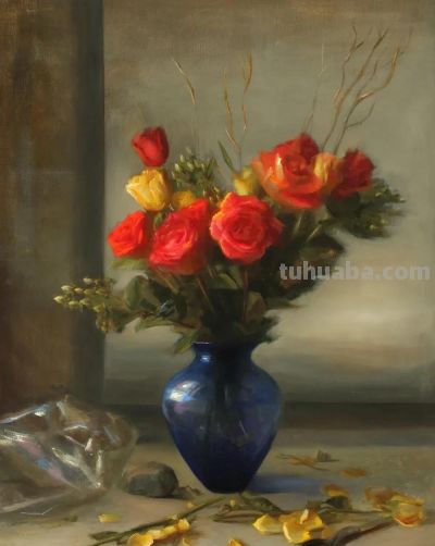 静美生辉｜当代女画家朱丽叶·阿里斯蒂德斯古典静物花卉油画欣赏 ​ - 图画吧TUHUABA