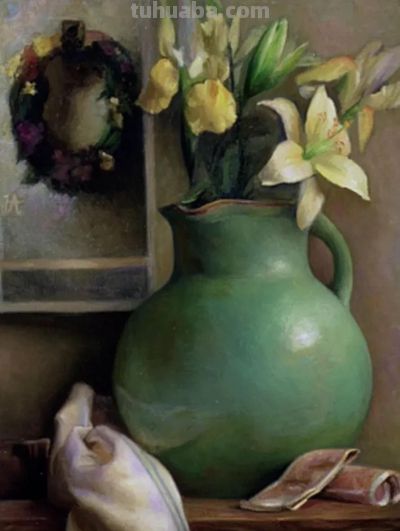 静美生辉｜当代女画家朱丽叶·阿里斯蒂德斯古典静物花卉油画欣赏 ​ - 图画吧TUHUABA