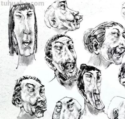 素描写意画:十七张面孔的情感交响(附诗一首) - 素描写意画:十七张面孔的情感交响(附诗一首) - 图画吧TUHUABA