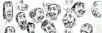 素描写意画：十七张面孔的情感交响（附诗一首）