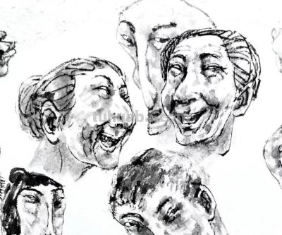 素描写意画:十七张面孔的情感交响(附诗一首) - 素描写意画:十七张面孔的情感交响(附诗一首) - 图画吧TUHUABA