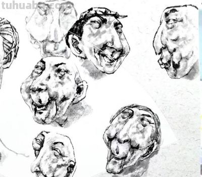 素描写意画:十七张面孔的情感交响(附诗一首) - 素描写意画:十七张面孔的情感交响(附诗一首) - 图画吧TUHUABA