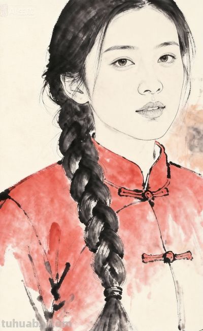 中国水墨画人物速写素材 - 图画吧TUHUABA