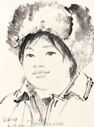 中国水墨画人物速写素材 - 图画吧TUHUABA