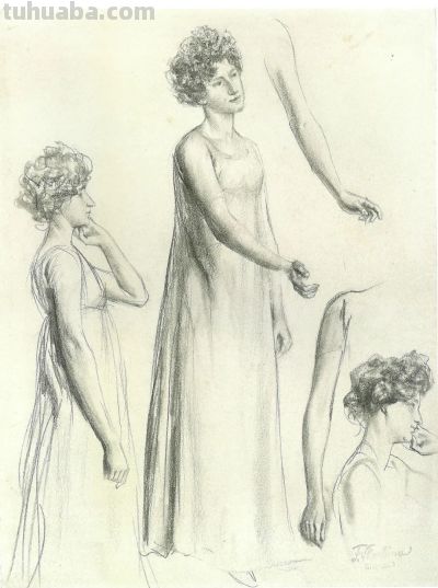 大师经典速写 131幅 - 图画吧TUHUABA