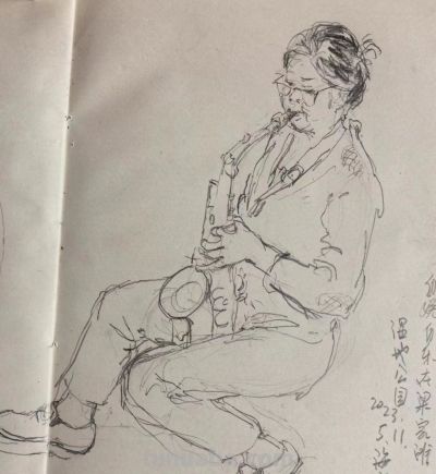 叶海京 —— 人物、花卉 速写作品欣赏 - 叶海京 —— 人物、花卉 速写作品欣赏 - 图画吧TUHUABA