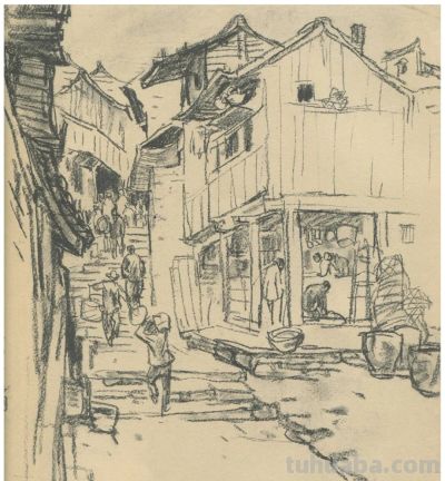 中国美术学院教授顾生岳速写作品欣赏~ - 图画吧TUHUABA