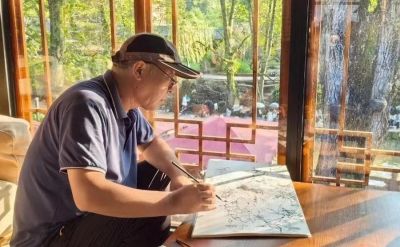 王磐德速写作品欣赏（四）：秋雨晚来急 - 图画吧TUHUABA