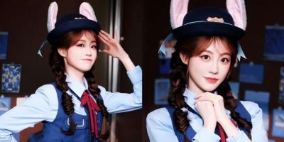 7位女明星cos兔子警官朱迪，赵丽颖陈都灵可爱，杨幂甜飒御姐 - 图画吧TUHUABA