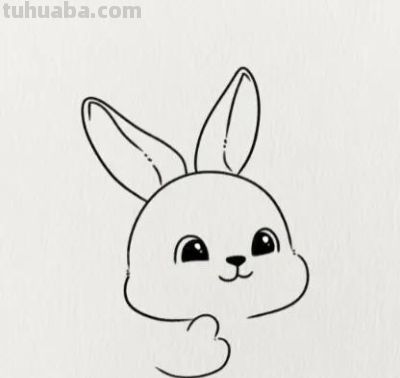 简笔画/小兔子（附教程） - 图画吧TUHUABA