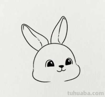 简笔画/小兔子（附教程） - 图画吧TUHUABA