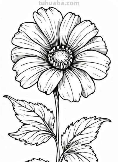 花卉的简笔画线稿，够你画一个月了 - 图画吧TUHUABA