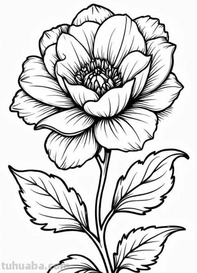 花卉的简笔画线稿，够你画一个月了 - 图画吧TUHUABA
