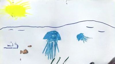 中班亲子美术--漂亮的水母 - 图画吧TUHUABA