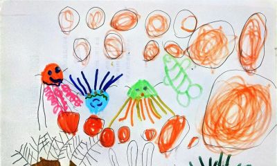 中班亲子美术--漂亮的水母 - 图画吧TUHUABA