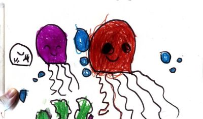 中班亲子美术--漂亮的水母 - 图画吧TUHUABA