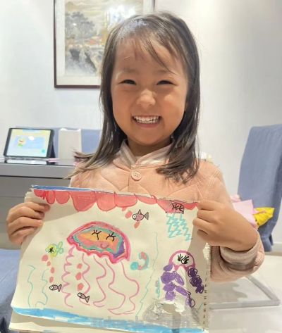 中班亲子美术--漂亮的水母 - 图画吧TUHUABA