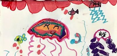 中班亲子美术--漂亮的水母 - 图画吧TUHUABA