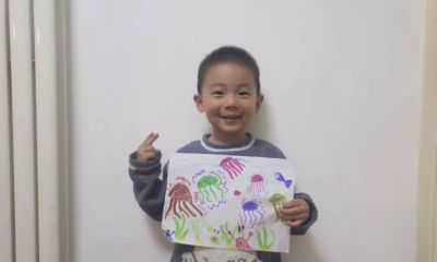 中班亲子美术--漂亮的水母 - 图画吧TUHUABA