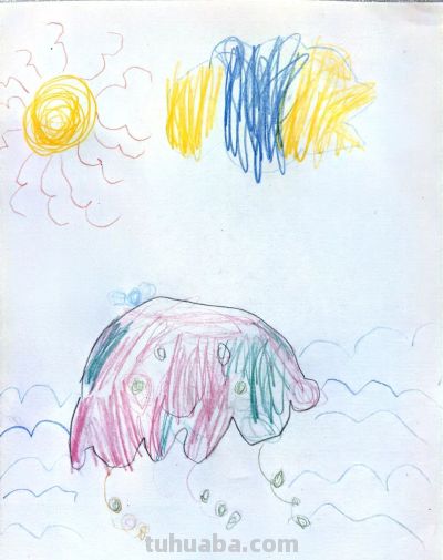 中班亲子美术--漂亮的水母 - 图画吧TUHUABA