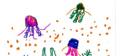 中班亲子美术--漂亮的水母 - 图画吧TUHUABA