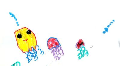 中班亲子美术--漂亮的水母 - 图画吧TUHUABA